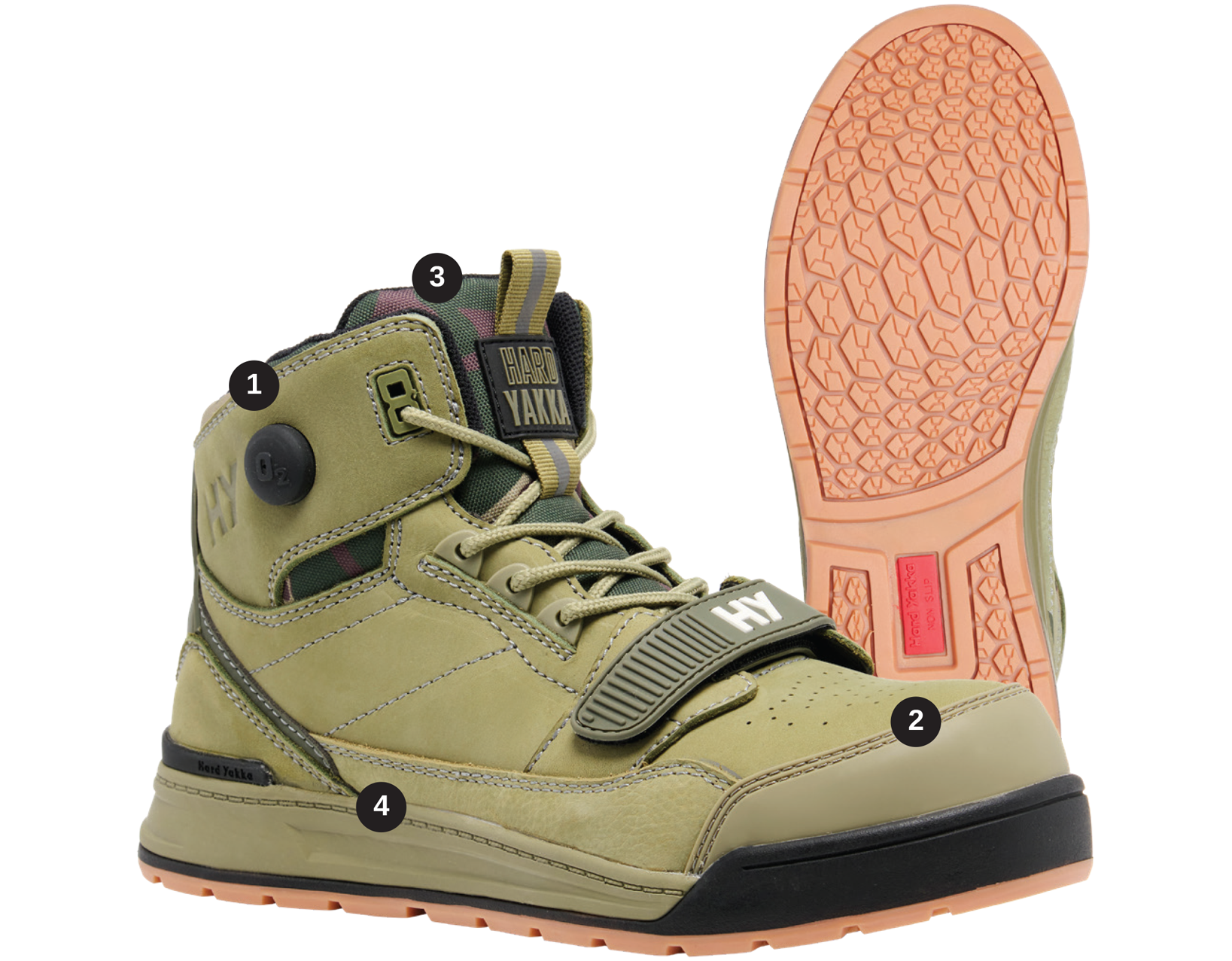 hard yakka 3056 o2 pump up safety boot
