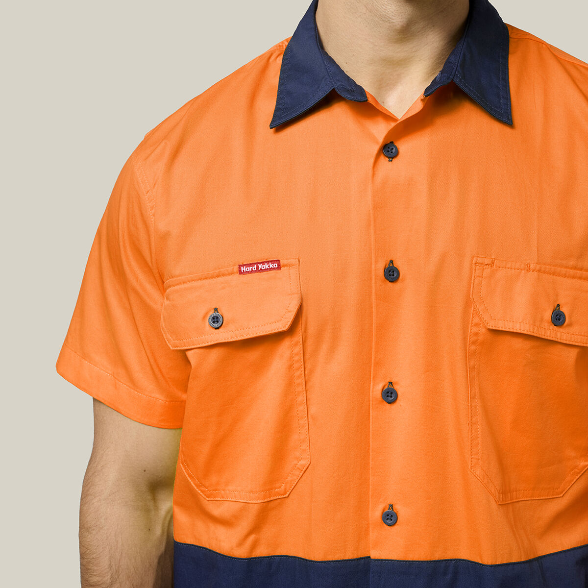 Koolgear Hi Vis 2Tone Vented Short Sleeve Shirt | Hard Yakka