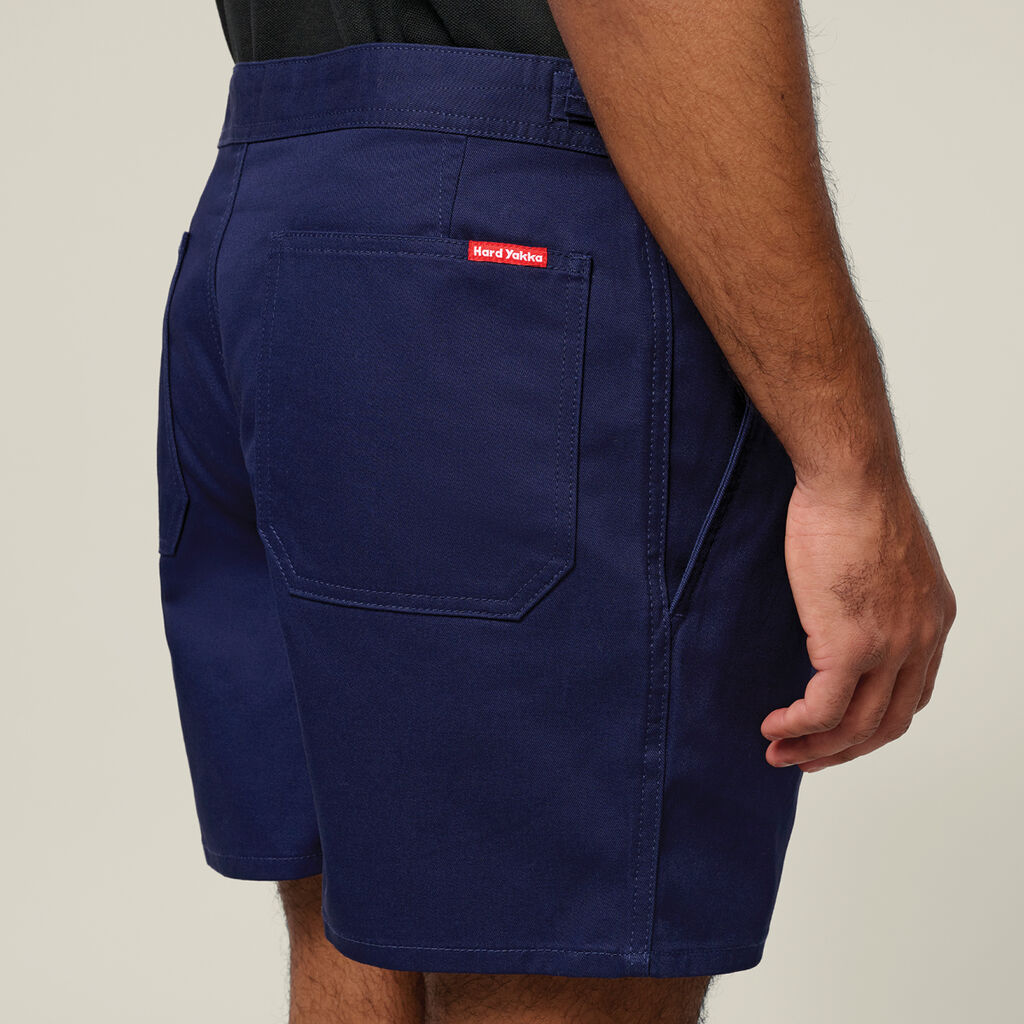 Relaxed Fit Cotton Drill Short With Side Tabs
