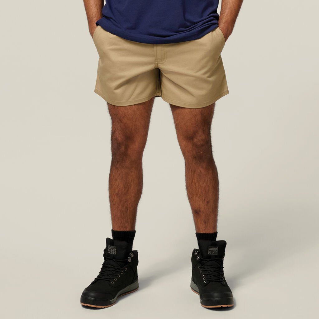 Relaxed Fit Cotton Drill Short With Side Tabs