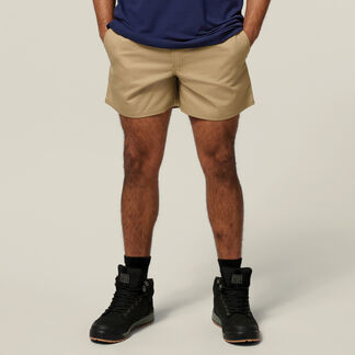 Relaxed Fit Cotton Drill Short With Side Tabs