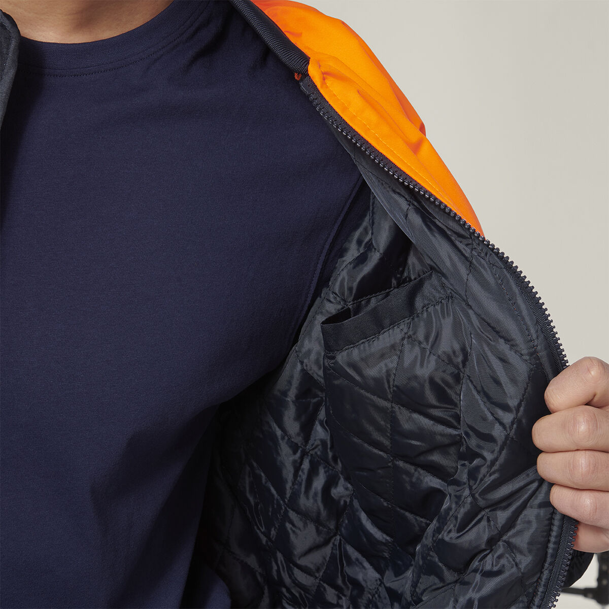 Buy the Core Hi Vis 2Tone Taped Bomber Jacket | Hard Yakka