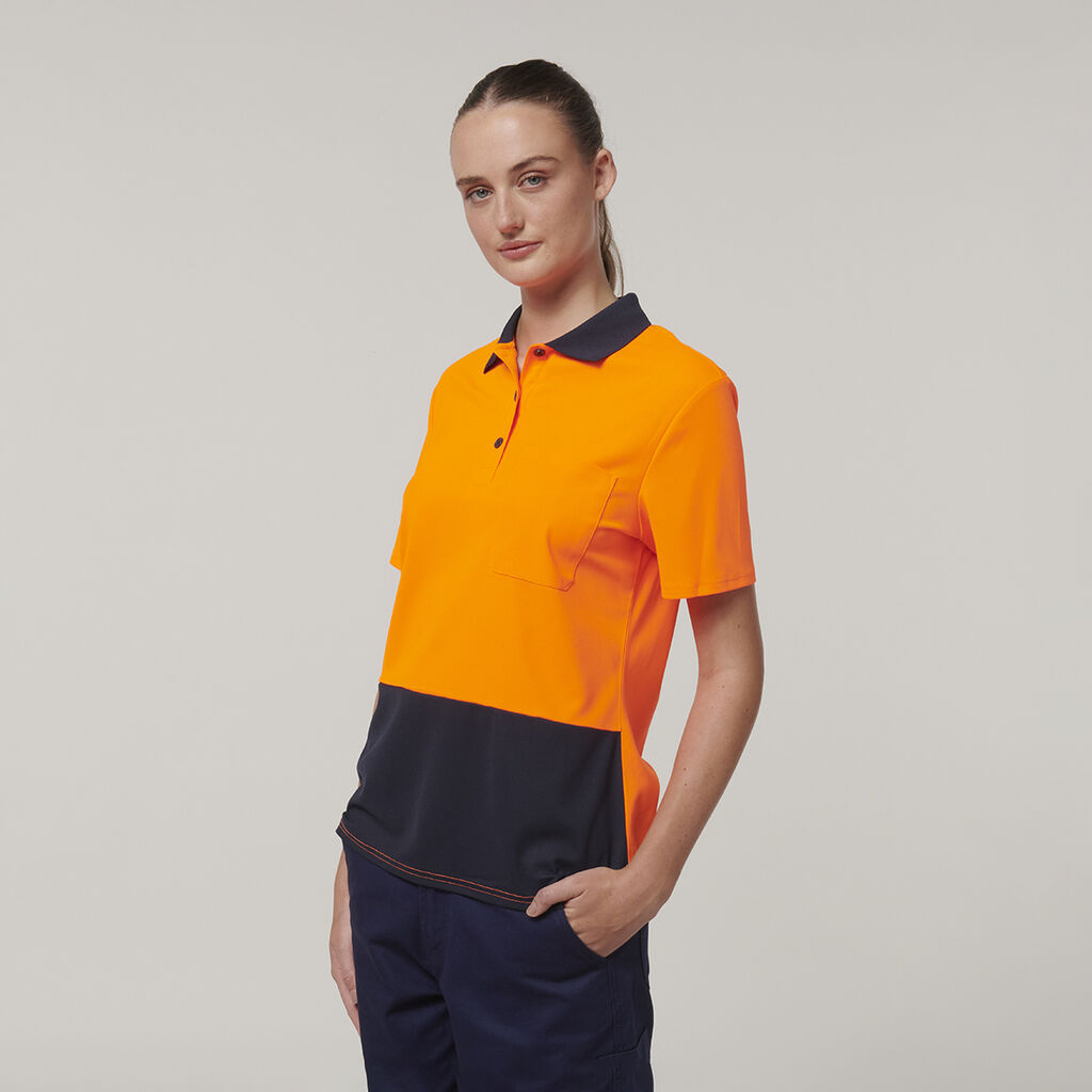 Womens  Short Sleeve Hi Vis Polo 