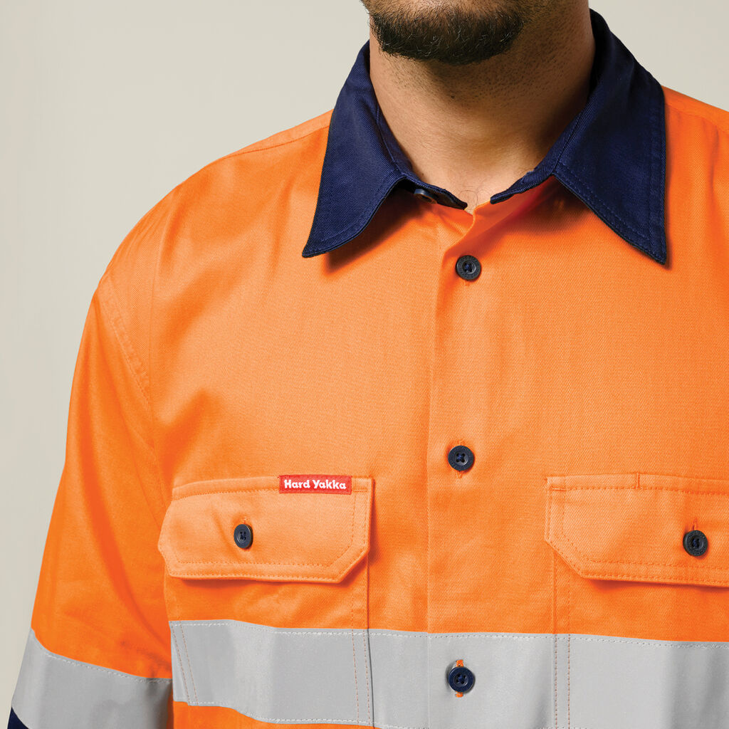 Core Hi-Vis 2 Tone Taped Cotton Drill Shirt