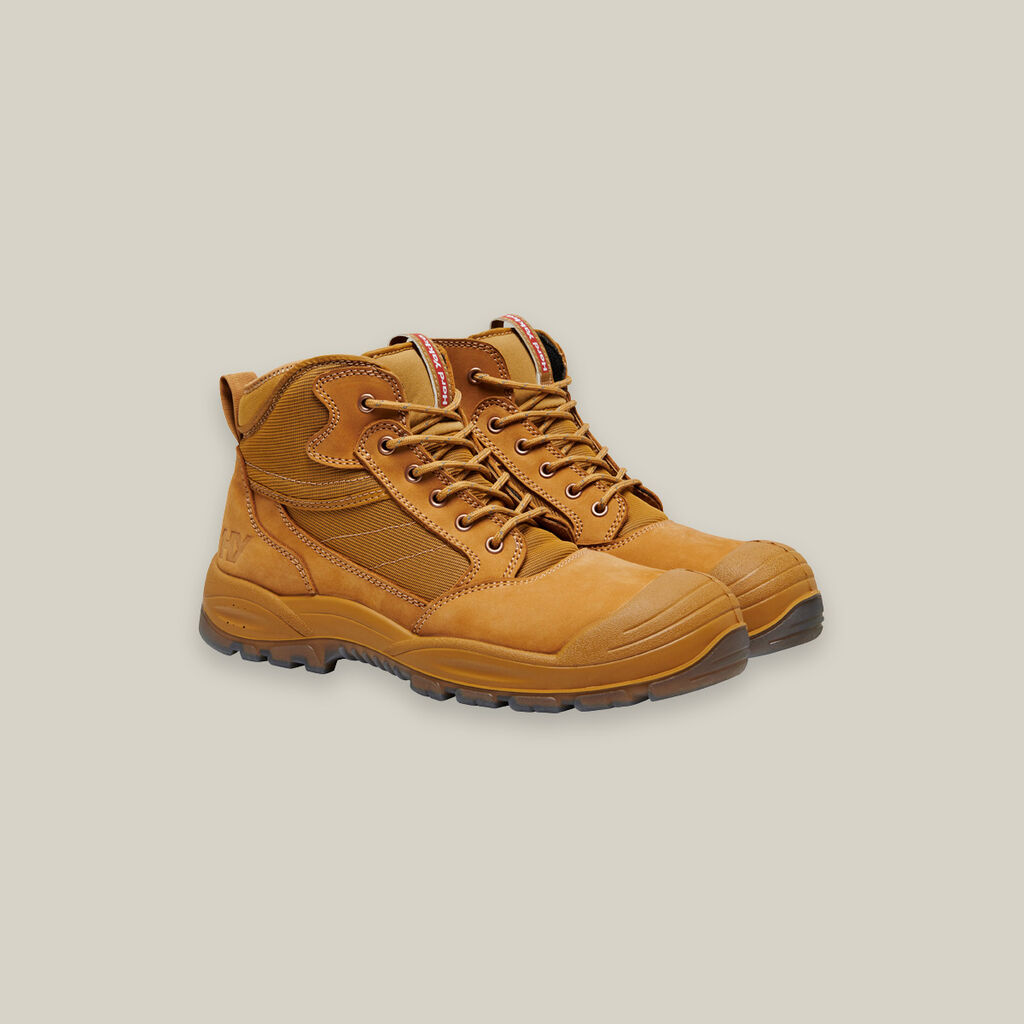 Nite Vision Hi Vis Lace Up Steel Toe Safety Boot - Wheat