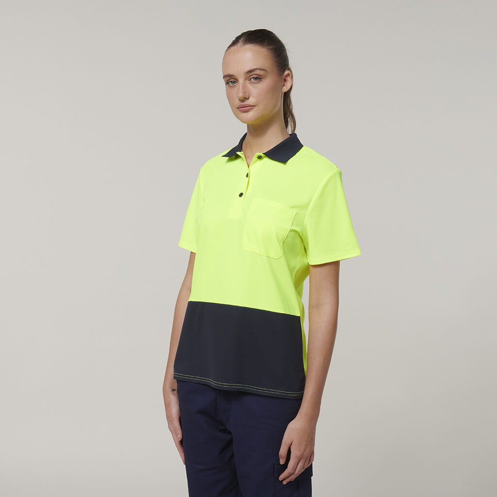 Womens  Short Sleeve Hi Vis Polo 
