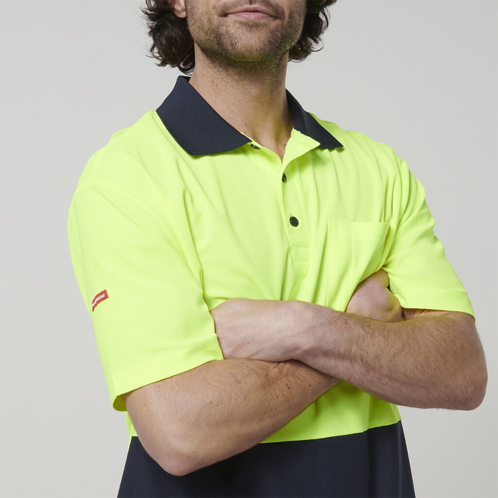 Mens Short Sleeve Hi Vis Polo