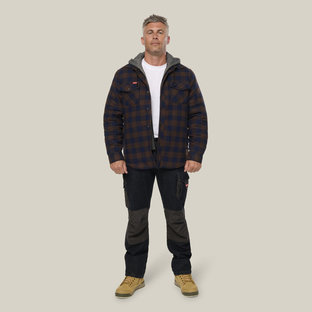 Quilted Flannel Hooded Shacket