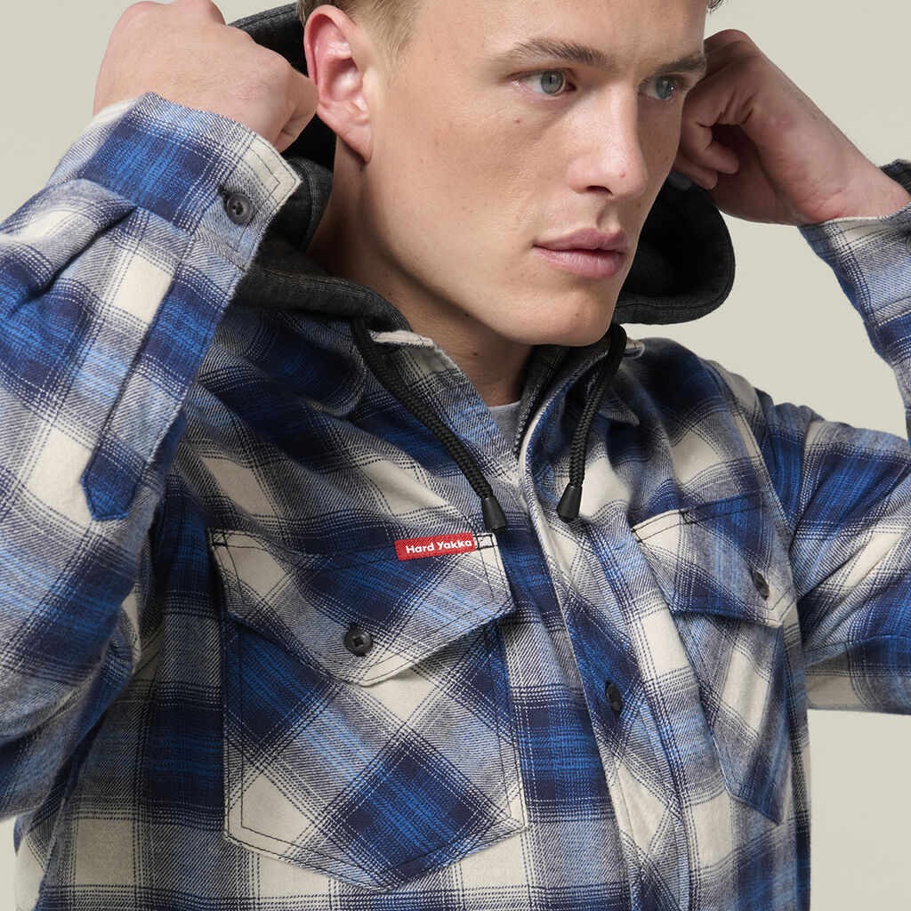 Quilted Flannel Hooded Shacket
