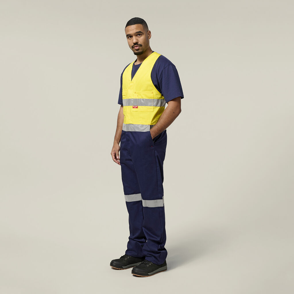Hi-Vis 2Tone Action Back Cotton Taped Overall