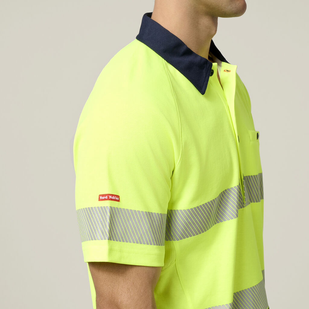 Core Hi-Vis 2 Tone Taped Vented Short Sleeve Polo