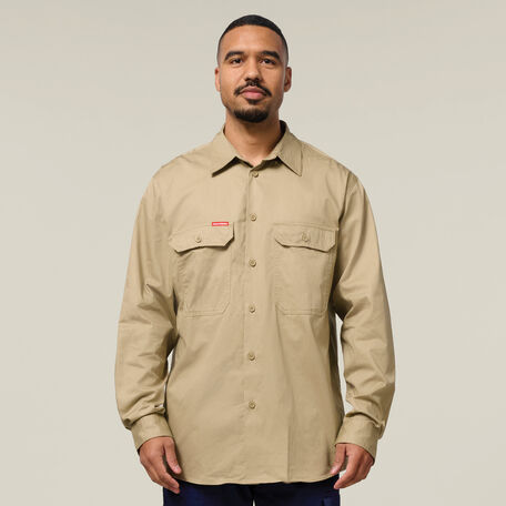Core Long Sleeve Lightweight Vented Cotton Shirt