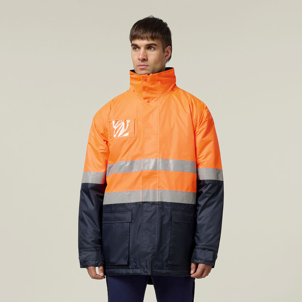 Core HiVis 2 Tone Taped Quilted Waterproof Jacket, Hard Yakka Australia