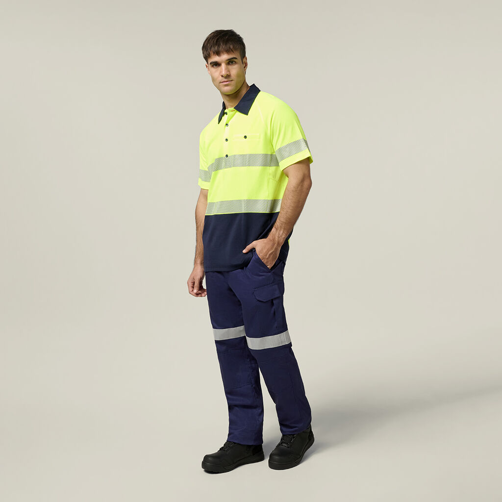 Koolgear Hi-Vis 2 Tone Taped Vented Short Sleeve Polo