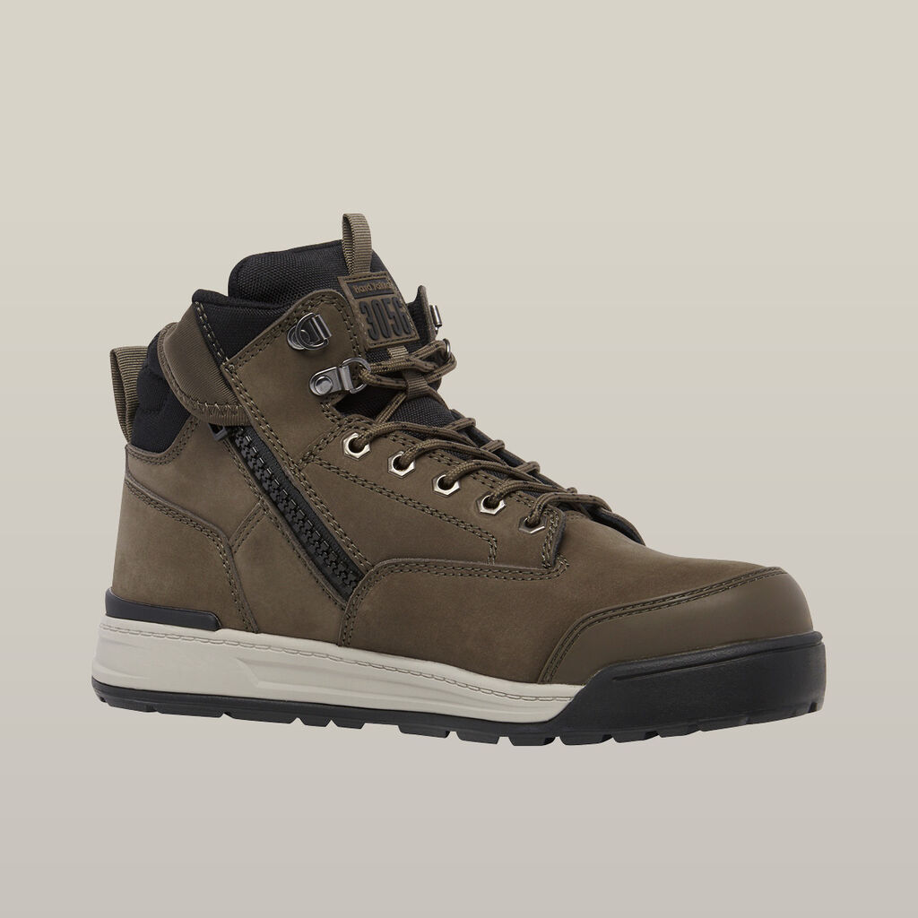 3056 Lace Zip Safety Boot - Cedar