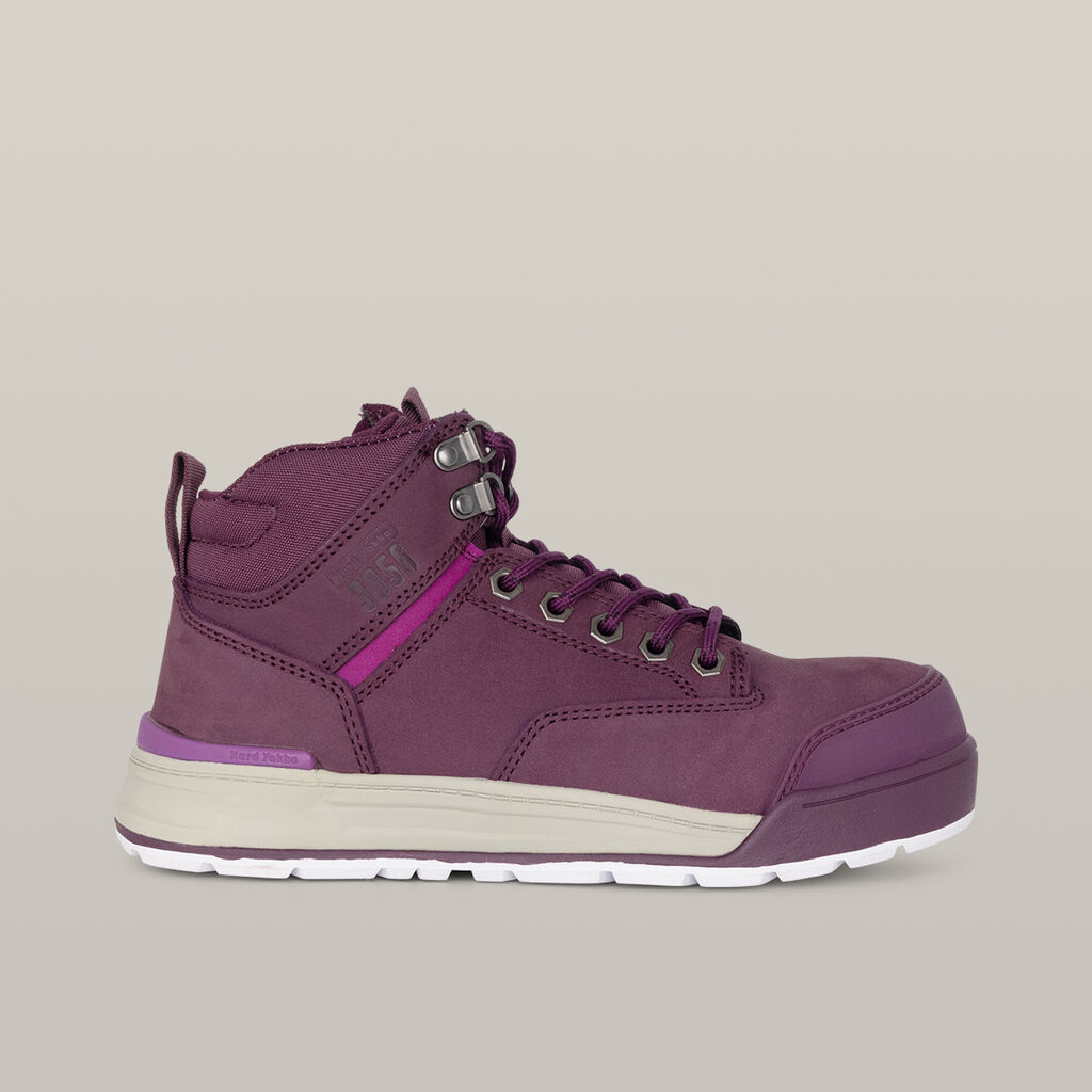 Women's 3056 Lace Up & Side Zip Safety Boot - Shiraz