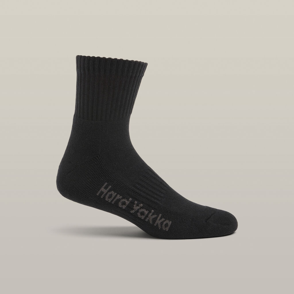 Core Cotton Rich Padded Quarter Crew Sock - 5 Pack