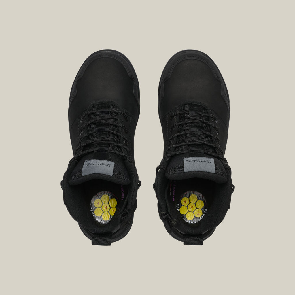 Women's Evolution Lace Up & Side Zip 5" Steel Toe Safety Boot - Black