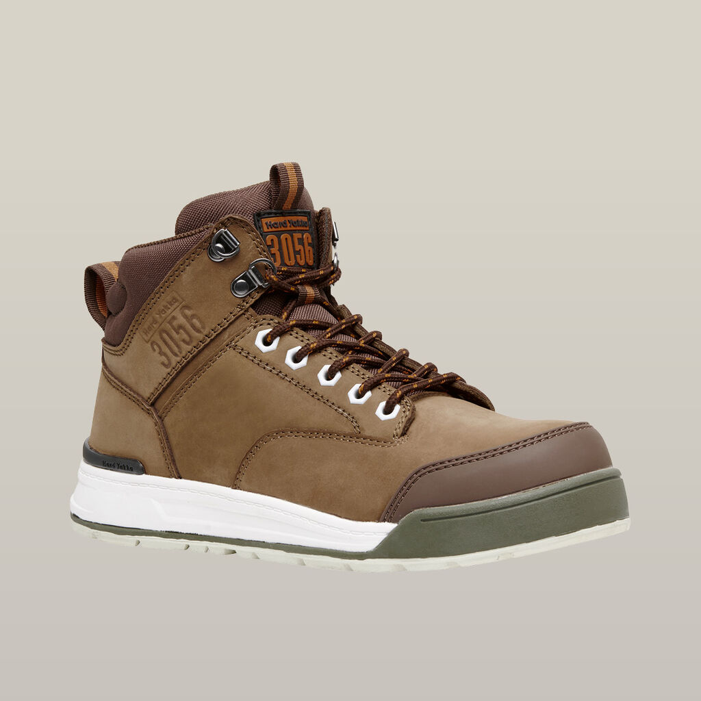 3056 Lace Up & Side Zip Steel Toe Safety Boot - Oak