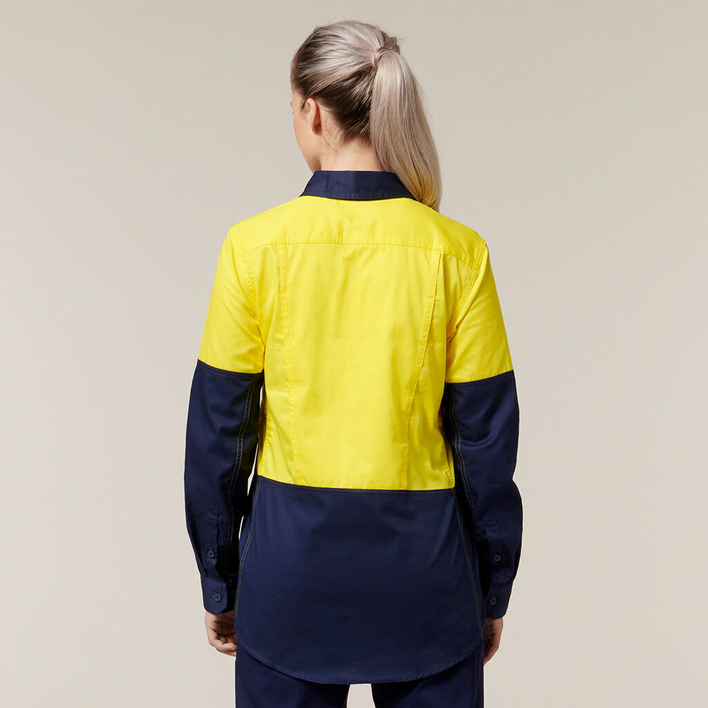 Women's Core 2 Tone Hi-Vis Vented Long Sleeve Shirt