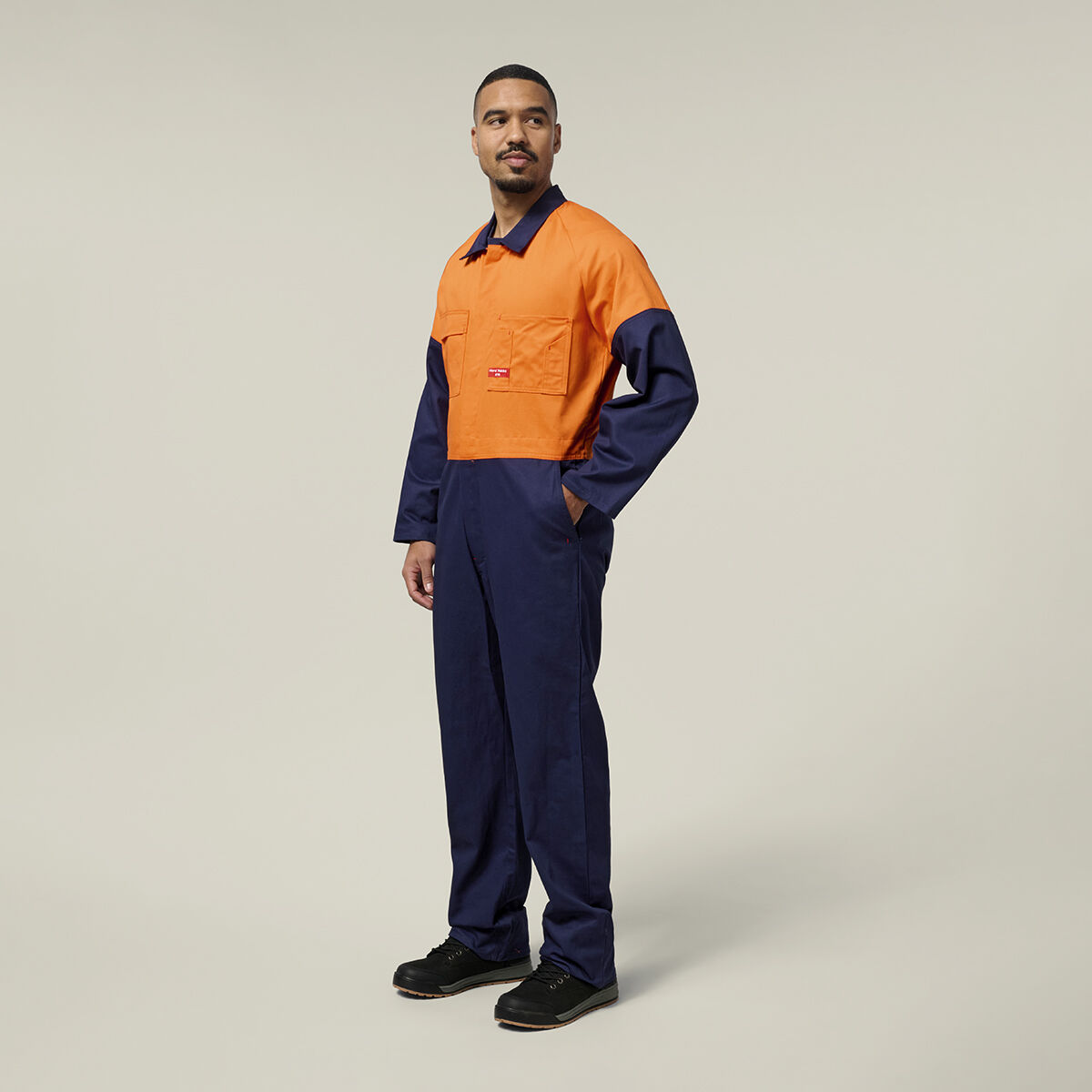 Hi-Vis 2Tone Cotton Drill Coverall | Hard Yakka Australia