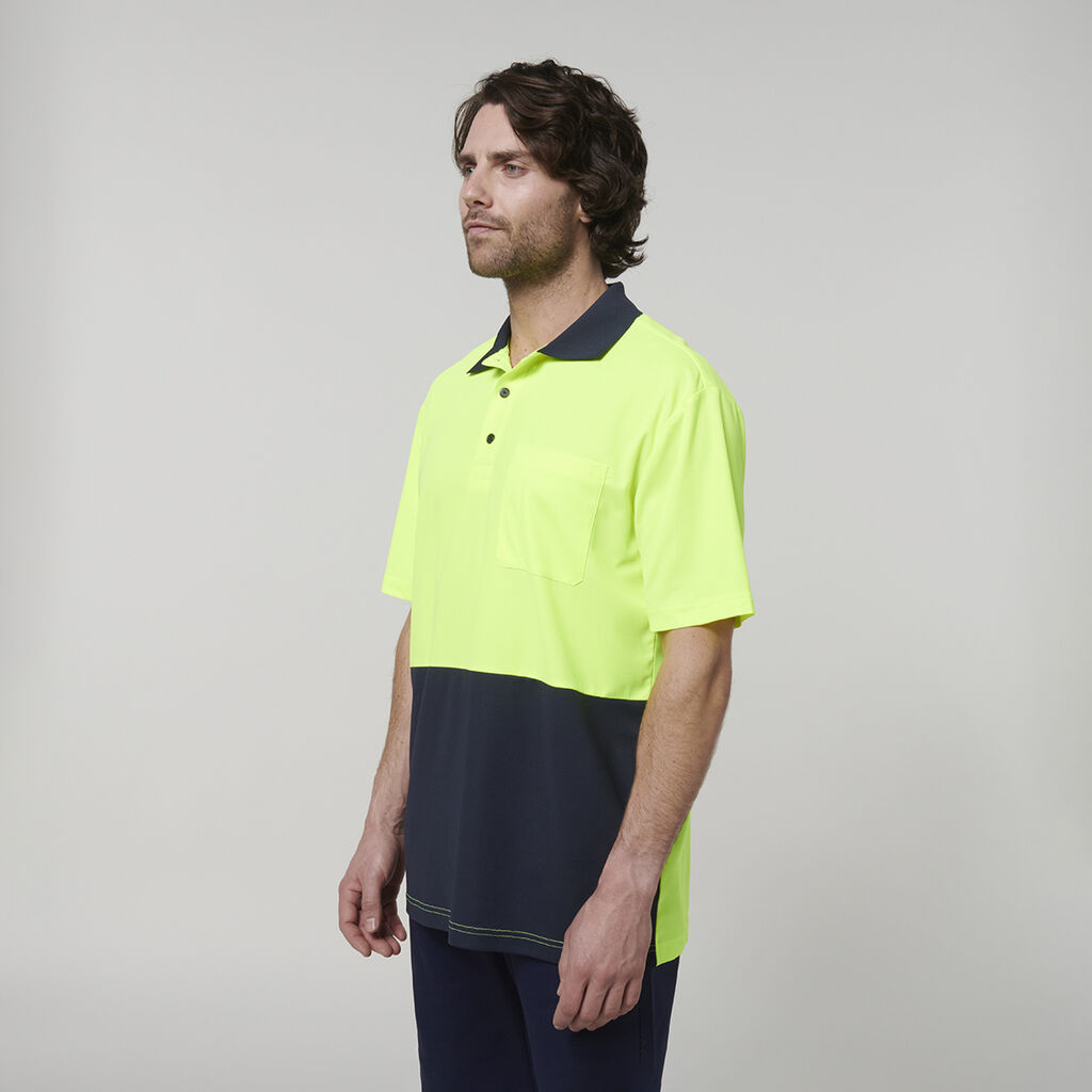 Mens Short Sleeve Hi Vis Polo