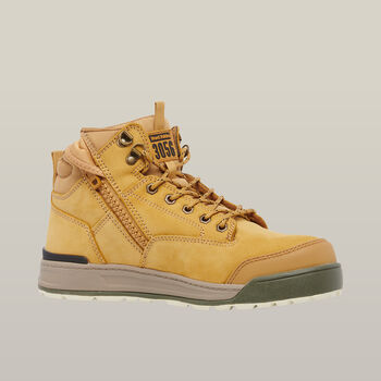 3056 Lace Zip Safety Boot - Wheat
