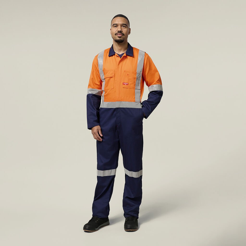 Hi-Vis 2Tone Taped Cotton Drill Coverall