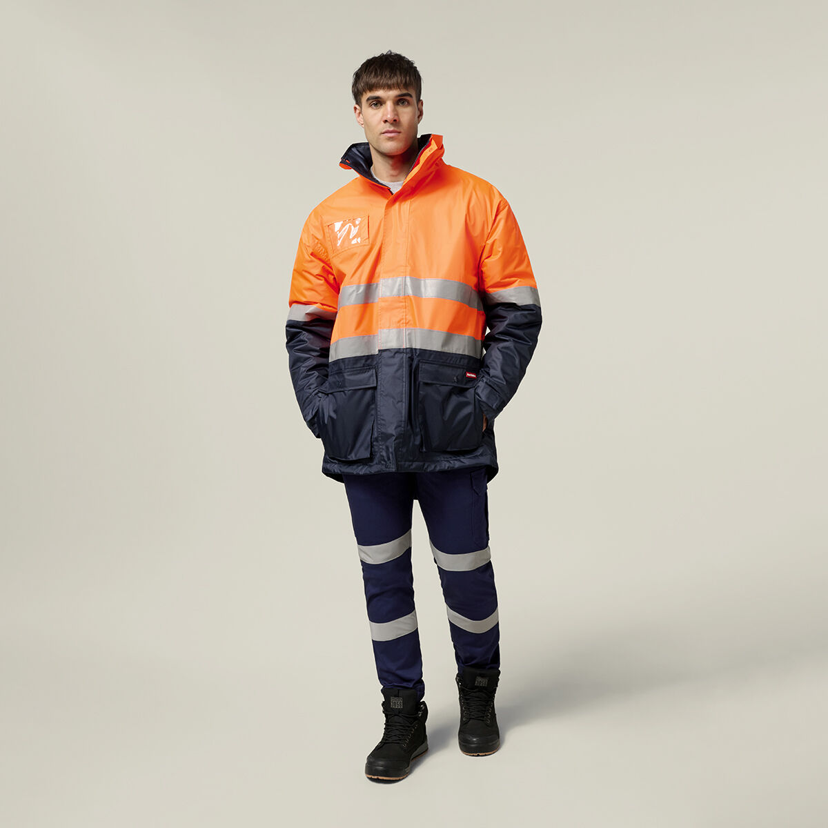 Shop the Core Hi Vis 2Tone Taped Quilted Jacket | Hard Yakka