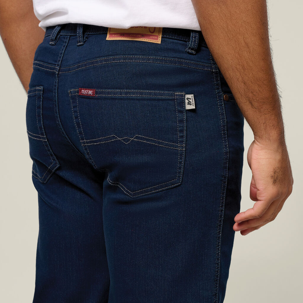 Mustang Regular Fit Stretch Work Jean - Blue/Black