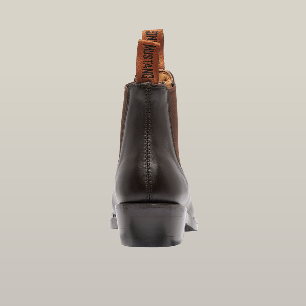 Women's Mustang Signature Pull-up Leather Boot - Brown