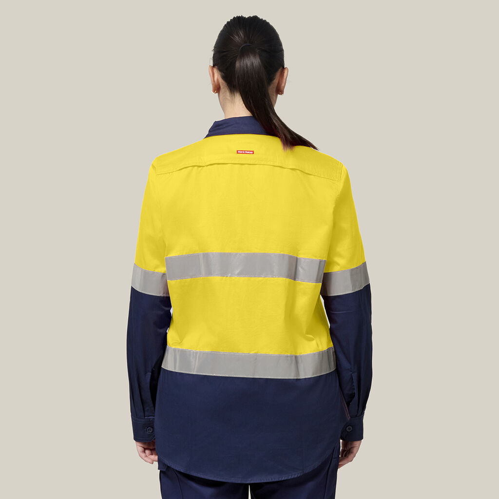 Women's Hi-Vis Lightweight 2 Tone Taped Long Sleeve Shirt