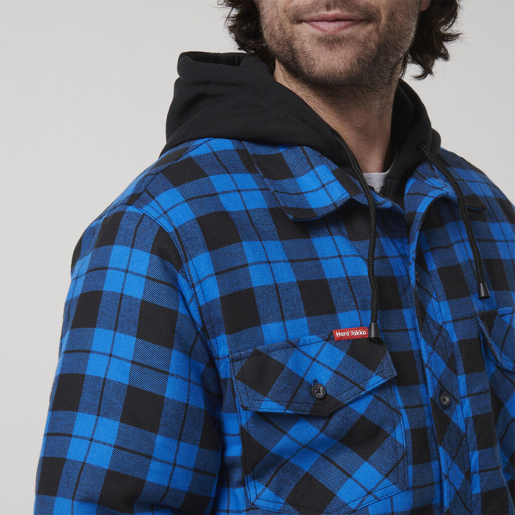 Quilted Flannel Hooded Shacket