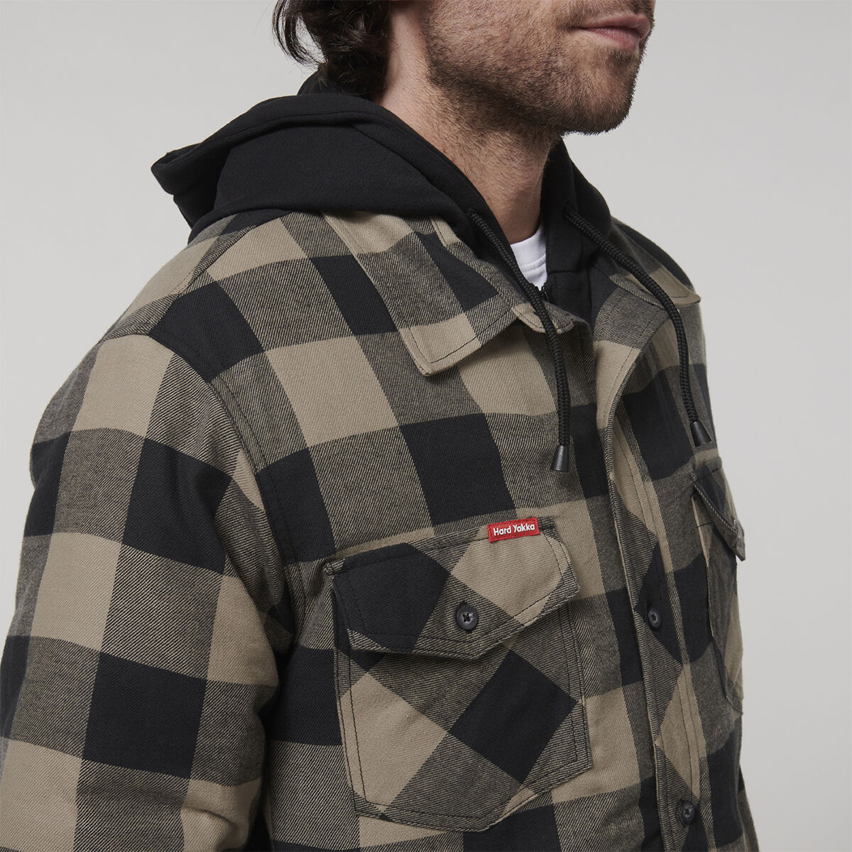 Quilted Flannel Hooded Shacket