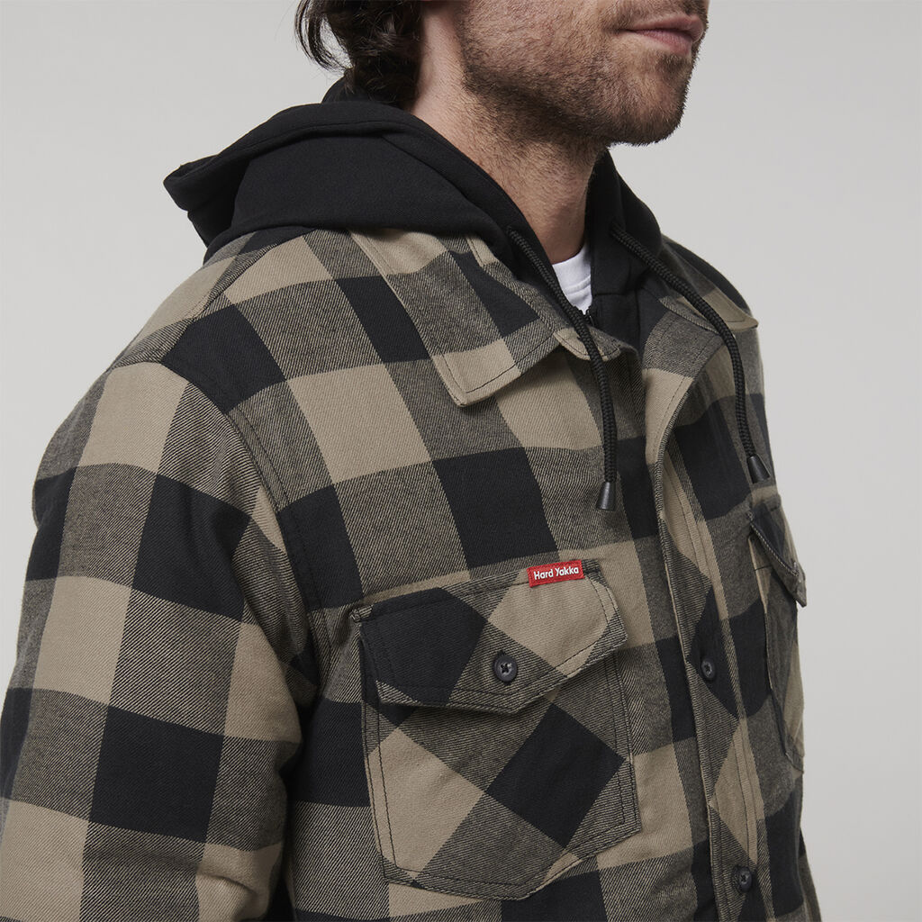 Quilted Flannel Hooded Shacket