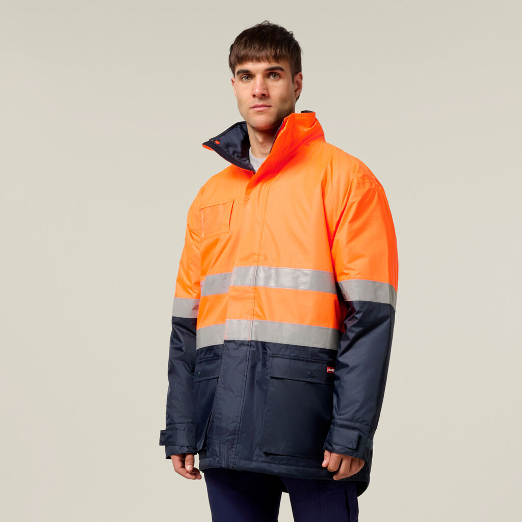 Core Hi-Vis 2 Tone Taped Quilted Waterproof Jacket