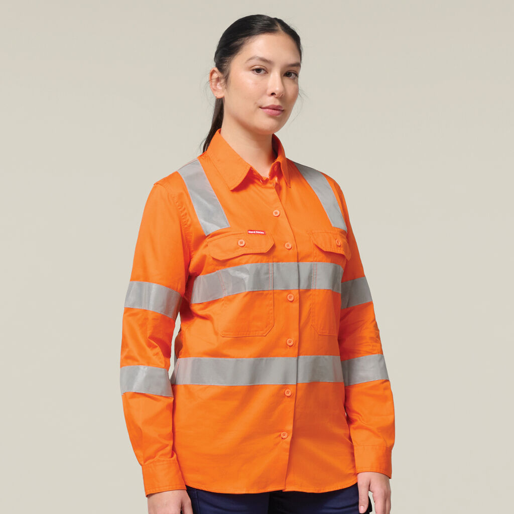 Women's Foundations Biomotion Hi-vis Taped Long Sleeve Cross Back