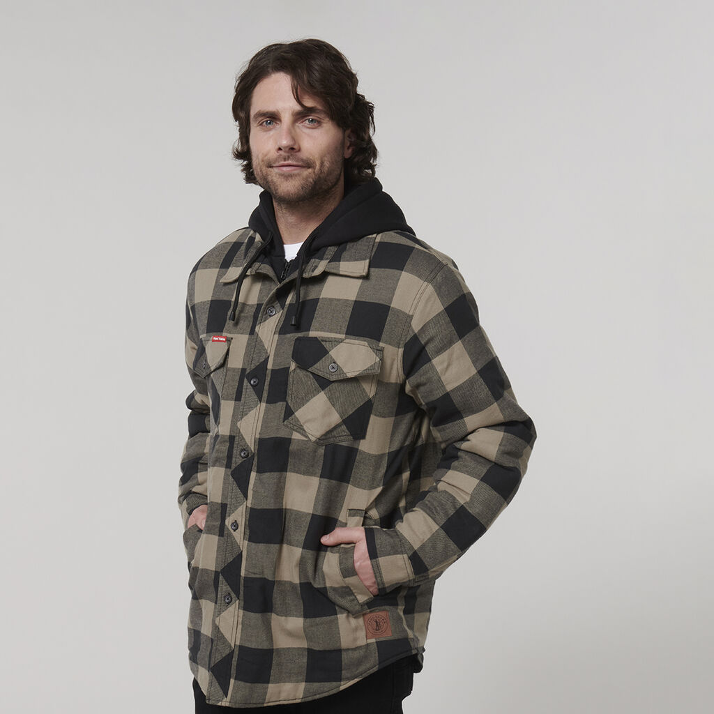 Quilted Flannel Hooded Shacket