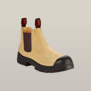 Grit Pull On Steel Toe Safety Boot - Sand