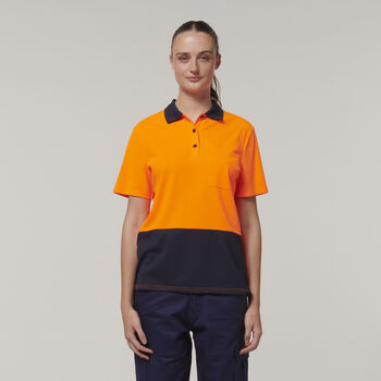 Womens  Short Sleeve Hi Vis Polo 