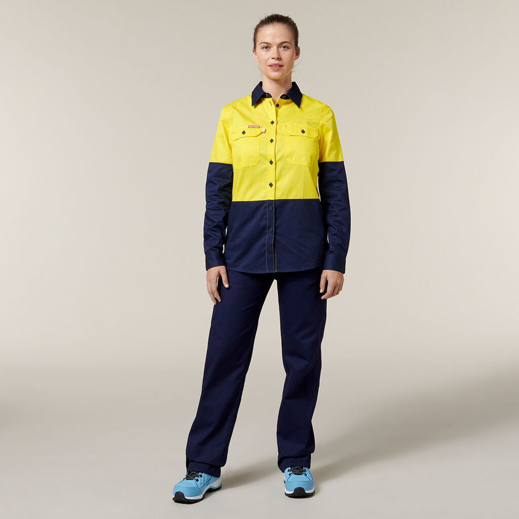 Women's Core 2 Tone Hi-Vis Vented Long Sleeve Shirt