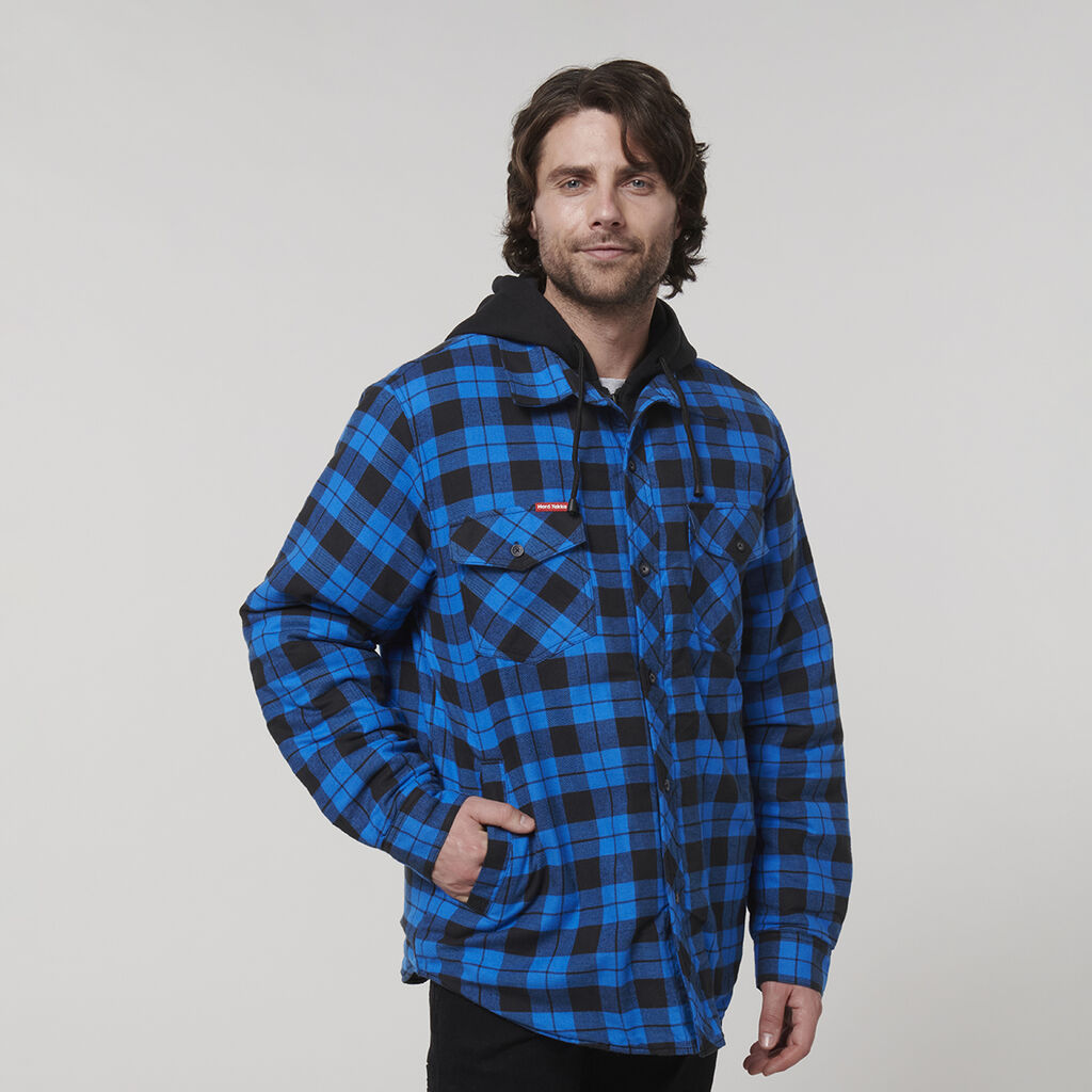 Quilted Flannel Hooded Shacket