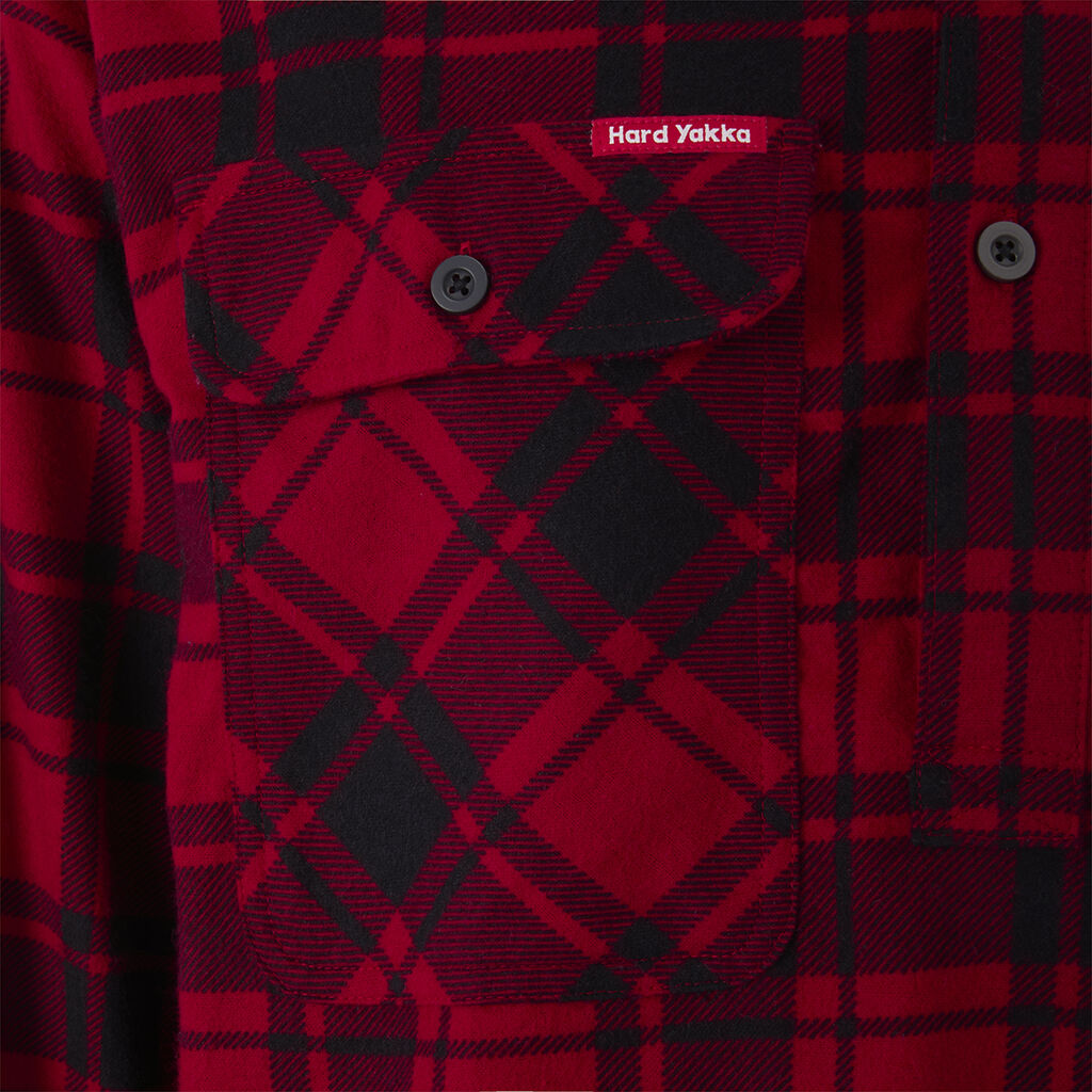 Core Long Sleeve Closed Front Check Flannel Shirt