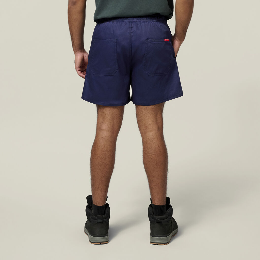 Relaxed Fit Elastic Waist Cotton Drill Short
