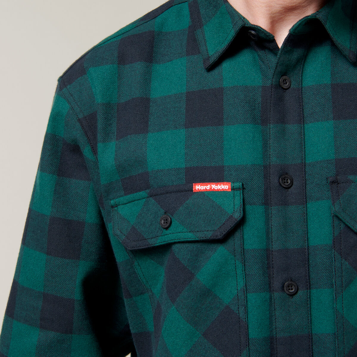 Long Sleeve Check Flannel Shirt, | Hard 