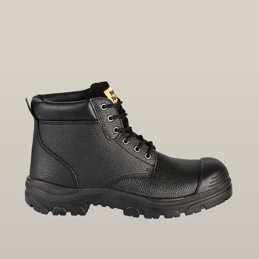 Gravel Lace Up Steel Toe Safety Boot - Black