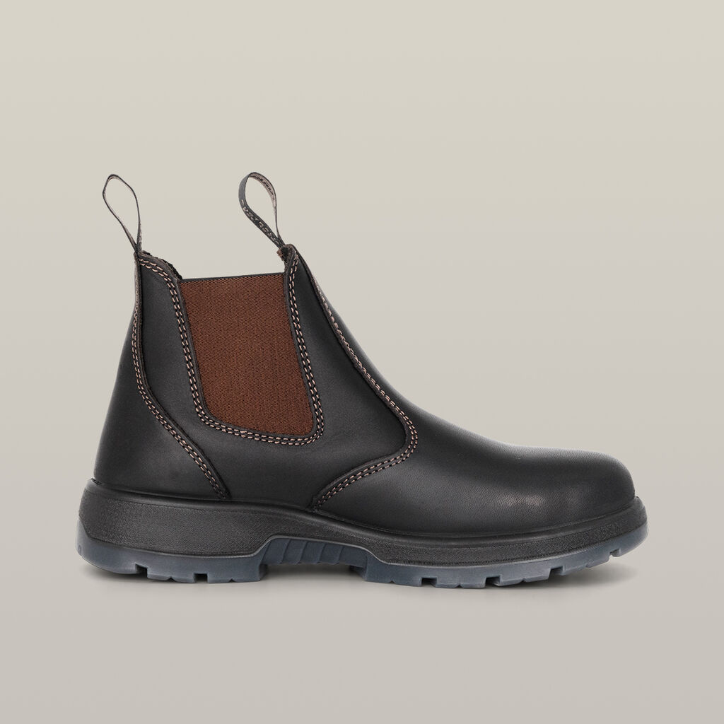 Outback Pull On Steel Toe Pr Safety Boot - Brown