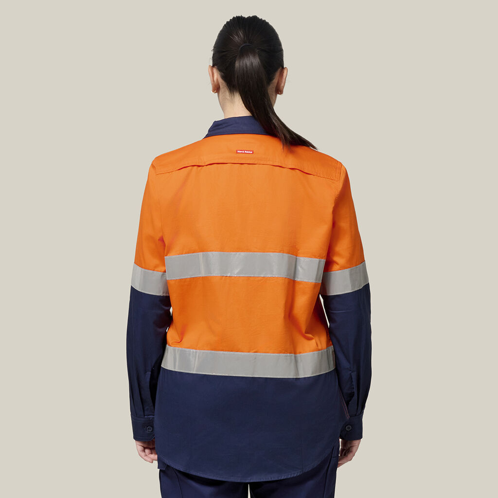 Women's Hi-Vis Lightweight 2 Tone Taped Long Sleeve Shirt