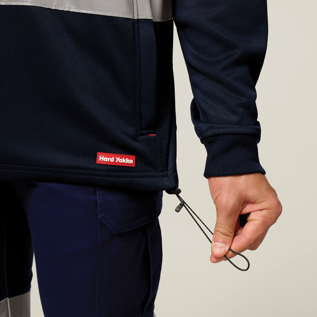 Hi-Vis 2 Tone 1/4 Zip Brushed Taped Fleece Jumper