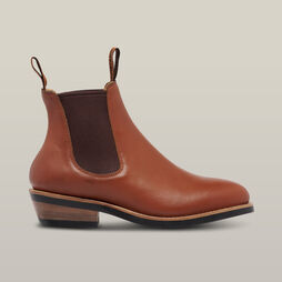 Women's Mustang Signature Pull-up Leather Boot - Tan